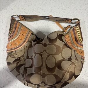 Coach Brown and Tan Hobo Bag